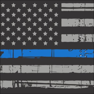 14x14 Pillow Template Thin Blue Line OCSO Option 2 without text