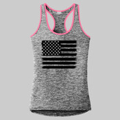Multi-Color Ladies Electric Heather Racerback Tank 